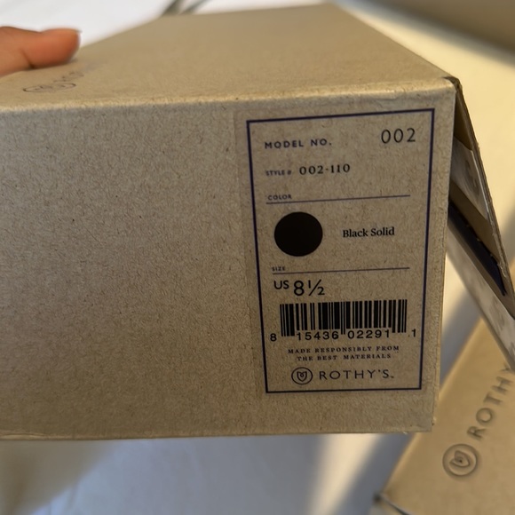 NWT Rothy’s The Point Black Solid Flats - Picture 13 of 14